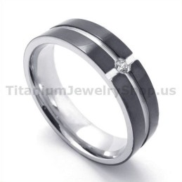 Schwarzer Titanring Mit