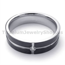 Schwarzer Titanring Mit