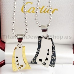 Love Sail Lovers Titan-Anhänger Valentinstagsgeschenke - Kostenlose Ketten