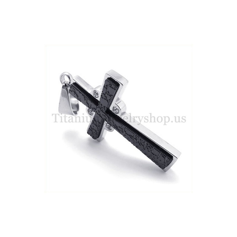 Zwei Schichten Mit Diamant Mode Titan Kreuz Anhänger Zwei Schichten Mit Diamant Mode Titan Kreuz Anhänger