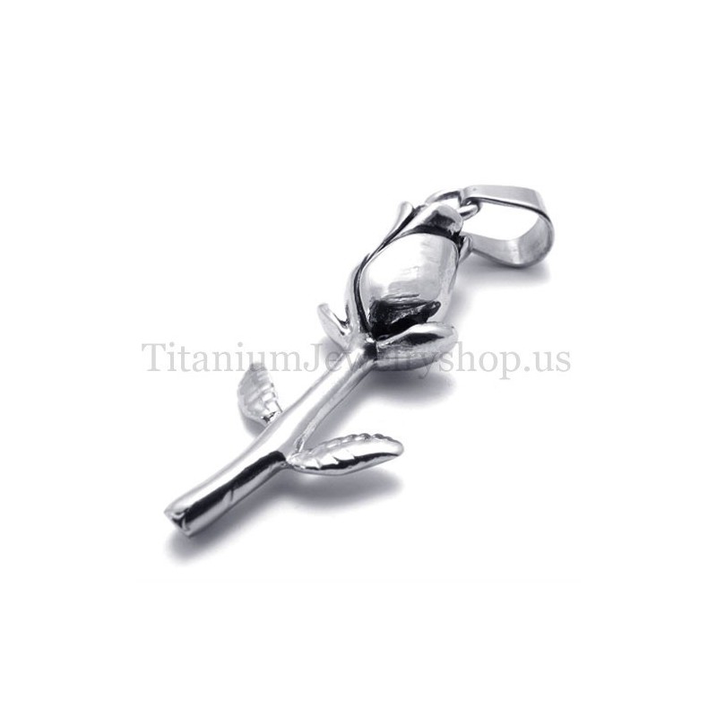 Silberner Anhänger „Schöne Rose“ Aus Titan