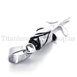 Silberner Anhänger „Schöne Rose“ Aus Titan