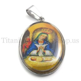 Titan-Anhänger Der Serie Madonna Und Jesus