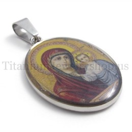 Anhänger Aus Reiner Titan Der Serie Madonna Und Jesus