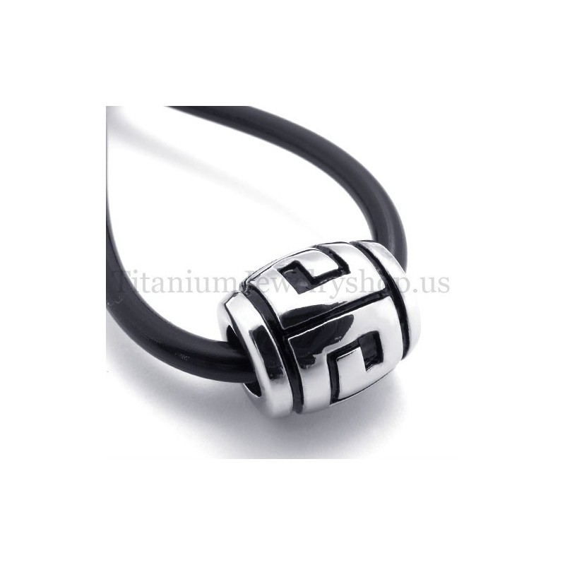 Ellipsoidaler Einfacher Grafischer Glücksperlen-Titananhänger