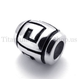 Ellipsoidaler Einfacher Grafischer Glücksperlen-Titananhänger