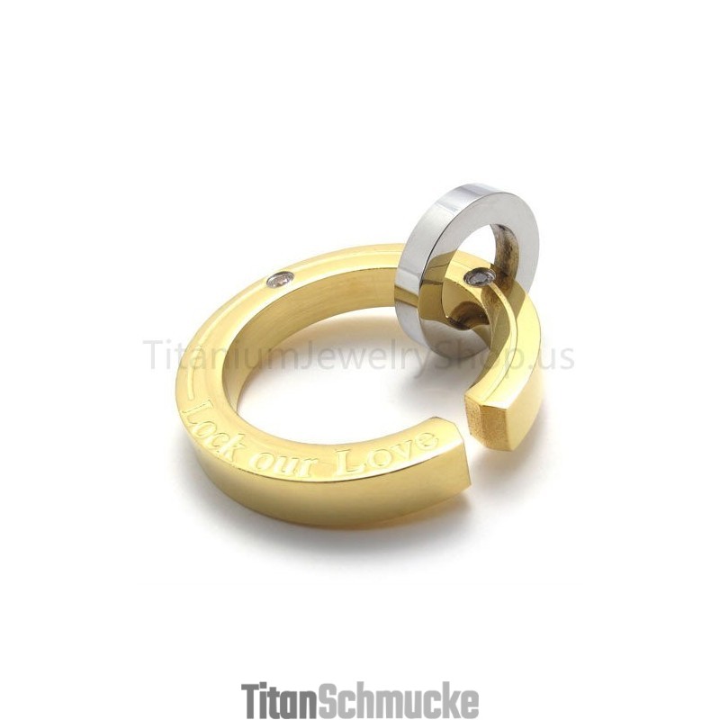 Neuer Bruchring Goldener Titananhänger Neuer Bruchring Goldener Titananhänger