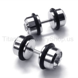 Titan-Barbell-Ohrringe