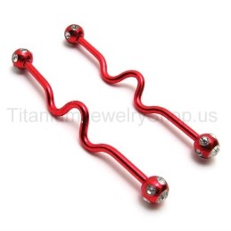 Rote Twisty Titan Ohrringe