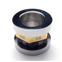 Halskettenanhänger Aus Titanstahl Mit Römischer Zahl „Spinner“ (Inklusive Kette)