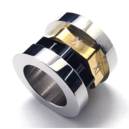 Halskettenanhänger Aus Titanstahl Mit Römischer Zahl „Spinner“ (Inklusive Kette)