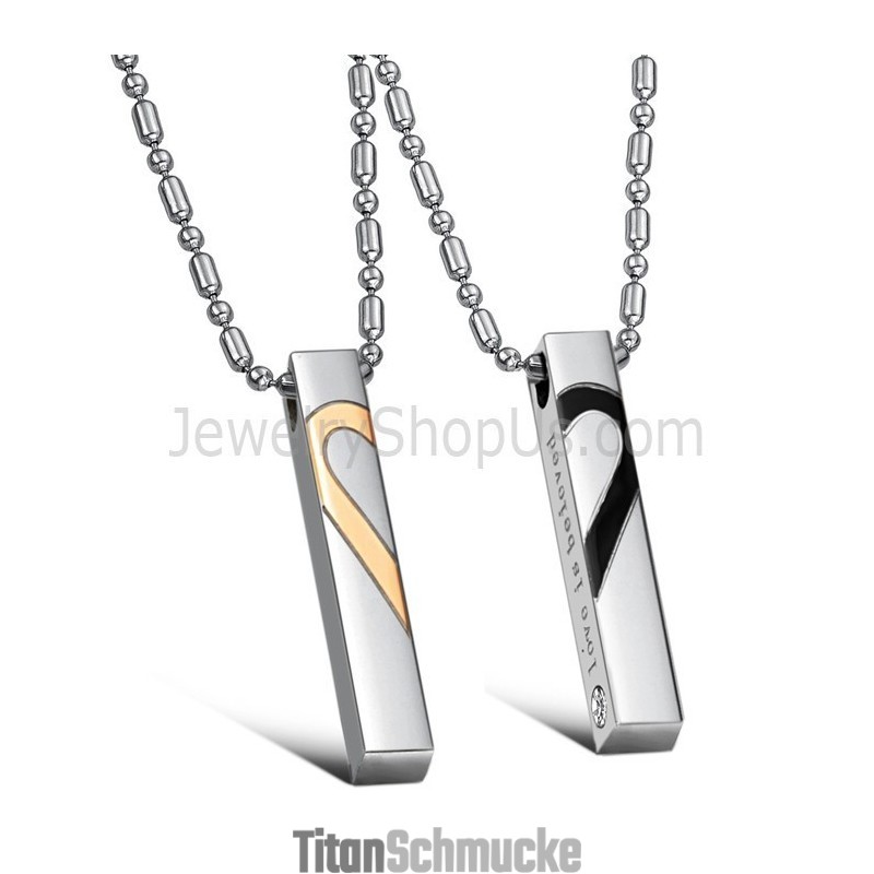 Titan Roségold Und Schwarz Sweetheart Lovers Anhänger Mit Kostenlosen Ketten C697 Titan Roségold Und Schwarz Sweetheart Lovers Anhänger Mit Kostenlosen Ketten C697