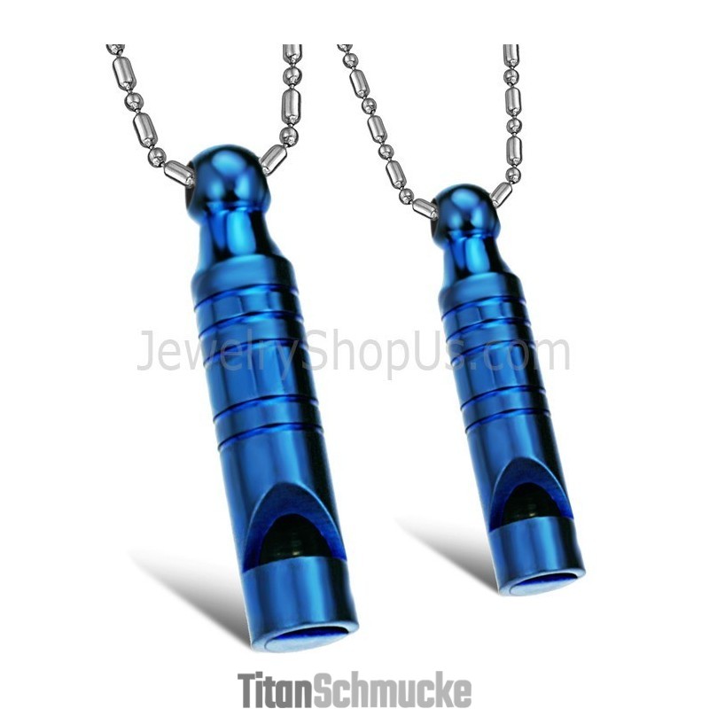 Titan Blau Pfeife Liebhaber Anhänger Mit Kostenlose Ketten C205