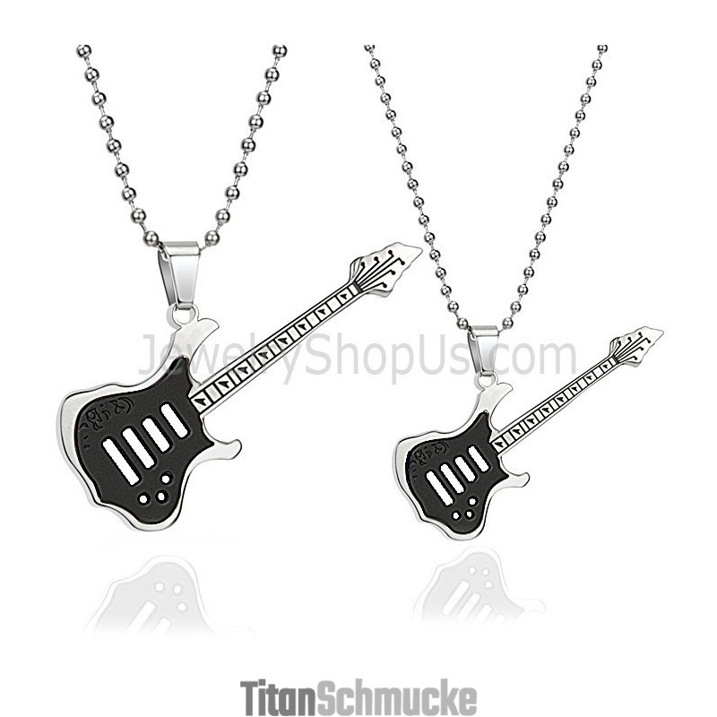 Titan-Anhänger Für Gitarrenliebhaber, Schwarz, Mit Kostenlosen Ketten, C343
