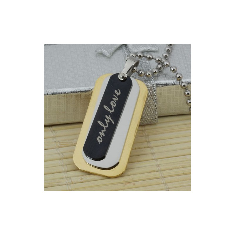 Mann 3-Lagige Halskette Mit Anhänger Aus Reinem Titan, Geschenk, Kostenlose Kette Mann 3-Lagige Halskette Mit Anhänger Aus Reinem Titan, Geschenk, Kostenlose Kette