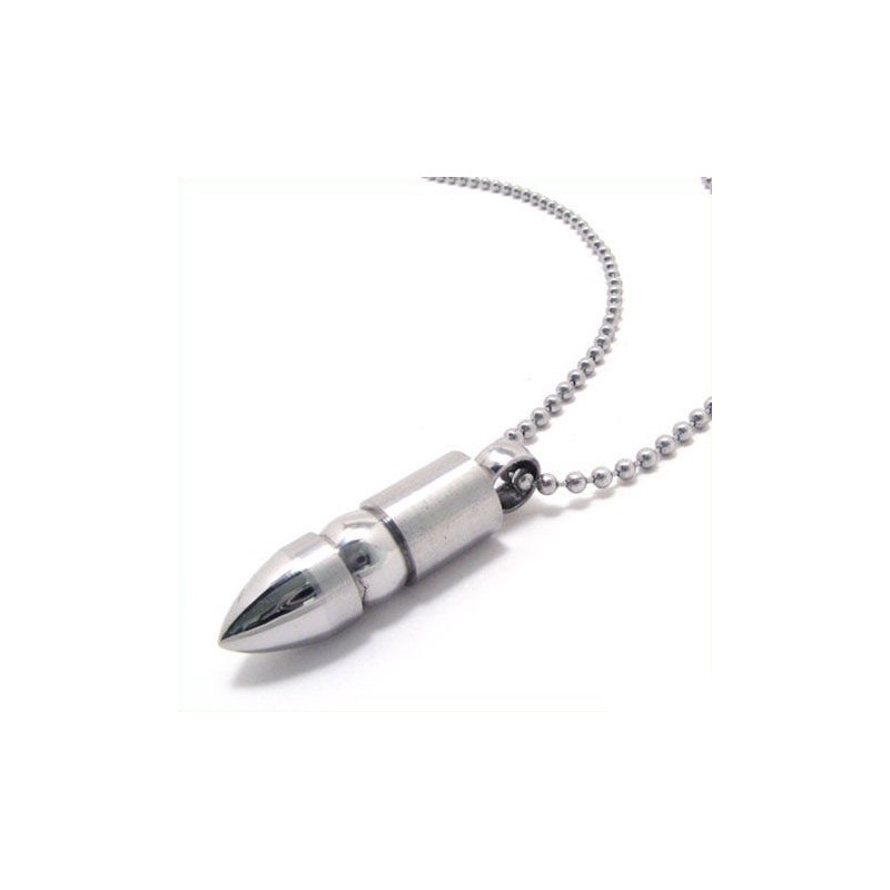 Noble Man Solid Bullet Halskette Mit Anhänger Aus Reinem Titan Noble Man Solid Bullet Halskette Mit Anhänger Aus Reinem Titan