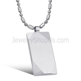 Rechteckiger Wolfram-Silber-Anhänger C638