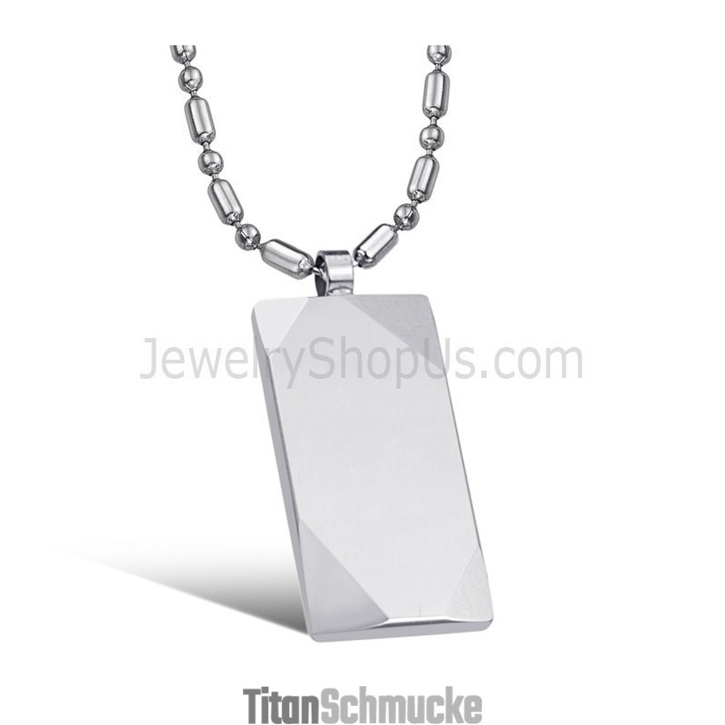 Rechteckiger Wolfram-Silber-Anhänger C638 Rechteckiger Wolfram-Silber-Anhänger C638