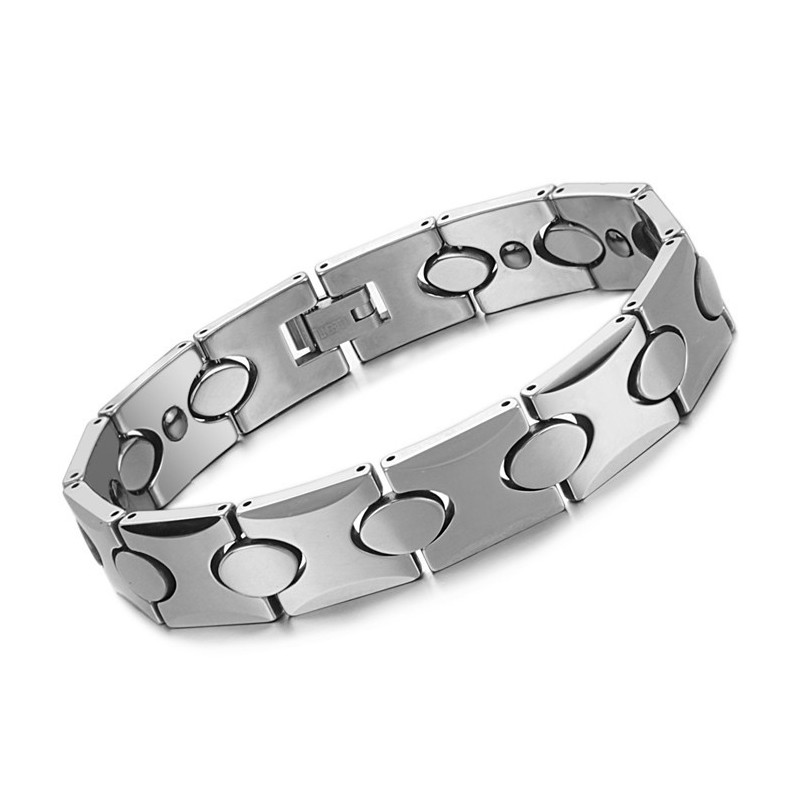 Wolfram-Silber-Armband Mit Energie-Magnetstein C944 Wolfram-Silber-Armband Mit Energie-Magnetstein C944