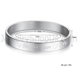 Tatanium Sweetheart "Forever Love" Paar-Armreifen Mit Strasssteinen C847