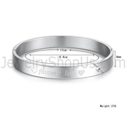 Tatanium Sweetheart "Forever Love" Paar-Armreifen Mit Strasssteinen C847