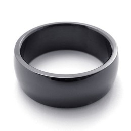 Polierter Schwarzer Titanring