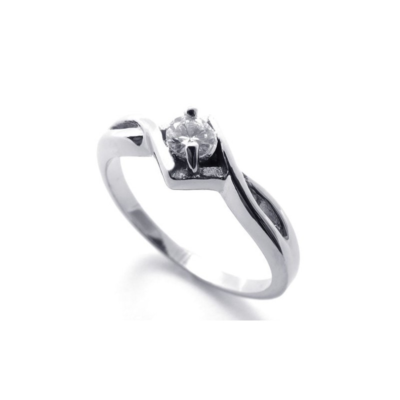 Damen-Diamantring Aus Titan