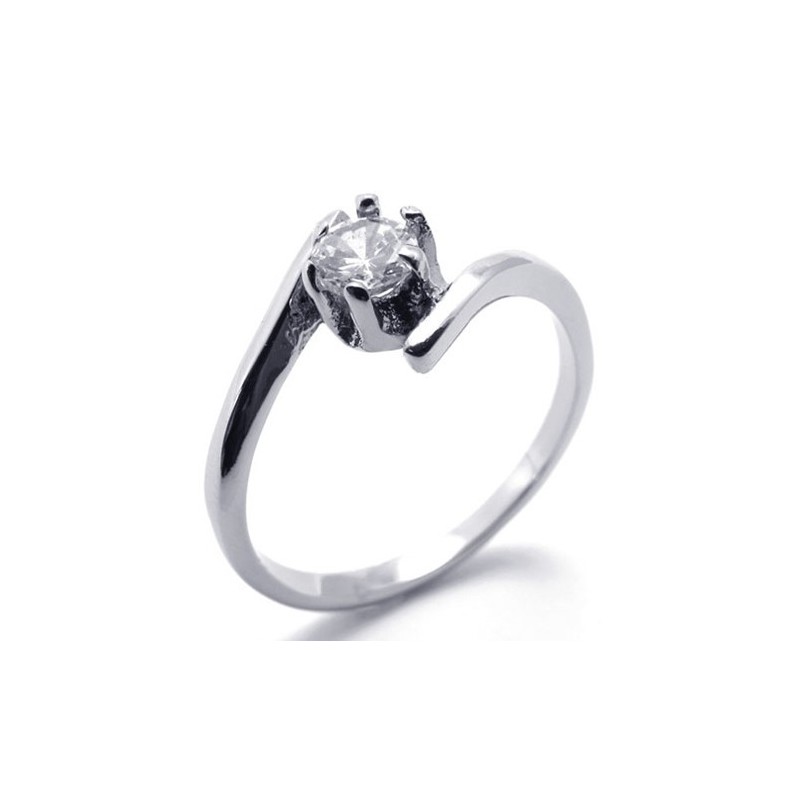 Damen-Diamantring Aus Titan