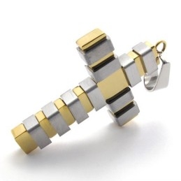 Gold Titan Kreuz Anhänger