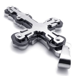 Schwarzer Titan-Kreuzanhänger