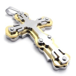 warmgelb Titan Kreuz Anhänger