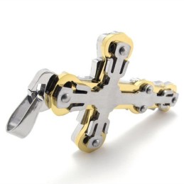 warmgelb Titan Kreuz Anhänger