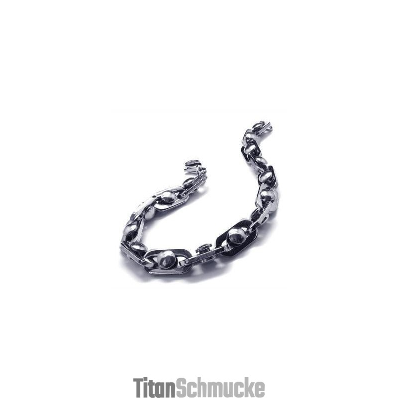 Herren- Und Jungen-Charm-Armband Aus Reinem Titan, Silber Herren- Und Jungen-Charm-Armband Aus Reinem Titan, Silber