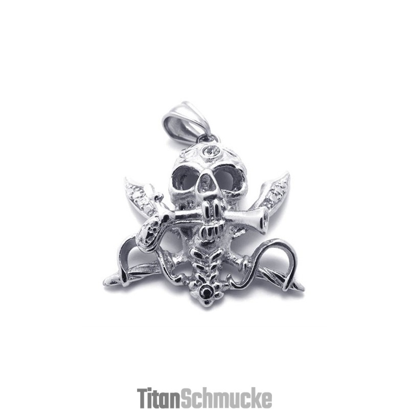 Totenkopf-Anhänger Aus Titan