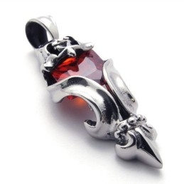 Roter Diamant-Titan-Anhänger