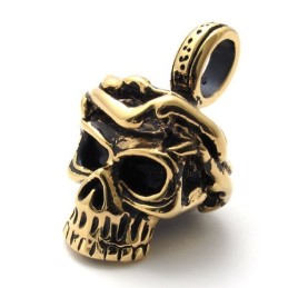 warmgelb Totenkopf-Anhänger Aus Titan