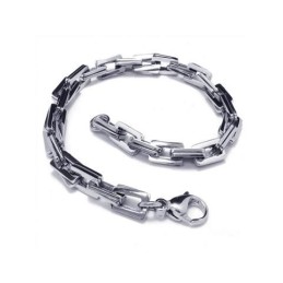 Herren-Jungen-Charm-Silberarmband Aus Reinem Titan