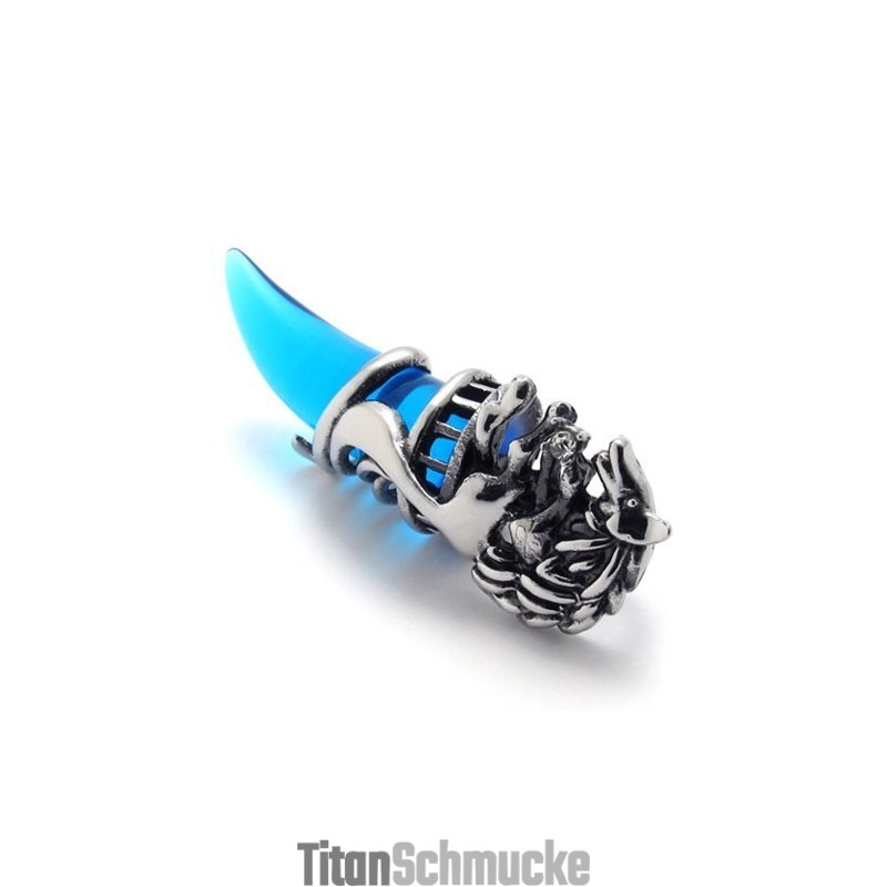 Blauer Horn-Titan-Anhänger Blauer Horn-Titan-Anhänger