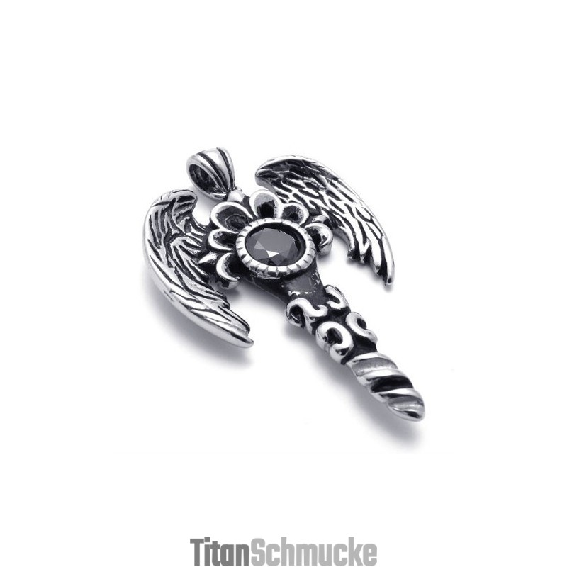 Flügel Edelstein Titan Anhänger Flügel Edelstein Titan Anhänger