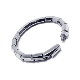 Armreif Mit Charms Aus Reinem Titan Für Herren Und Jungen, Silber
