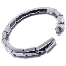 Armreif Mit Charms Aus Reinem Titan Für Herren Und Jungen, Silber