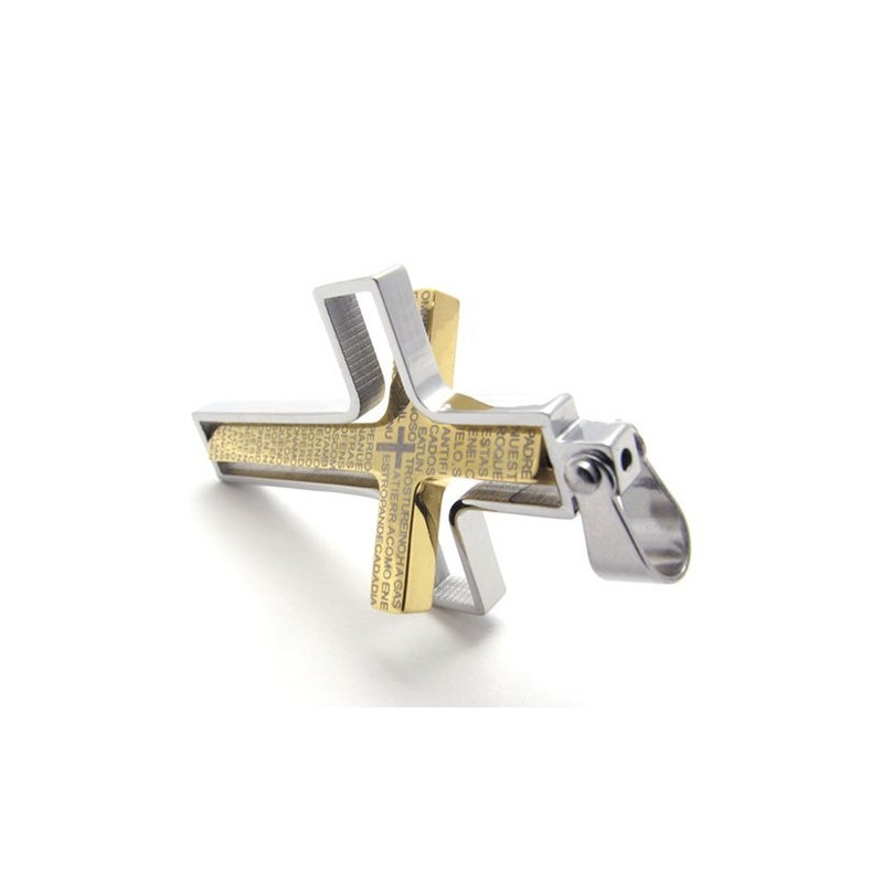 warmgelb Titan Kreuz Anhänger