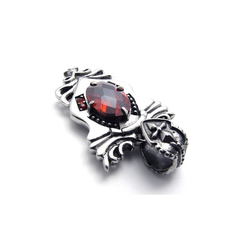 Roter Diamant-Titan-Anhänger