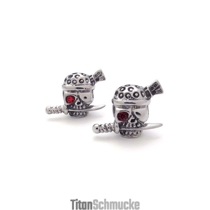 Totenkopf-Titan-Ohrringe Totenkopf-Titan-Ohrringe