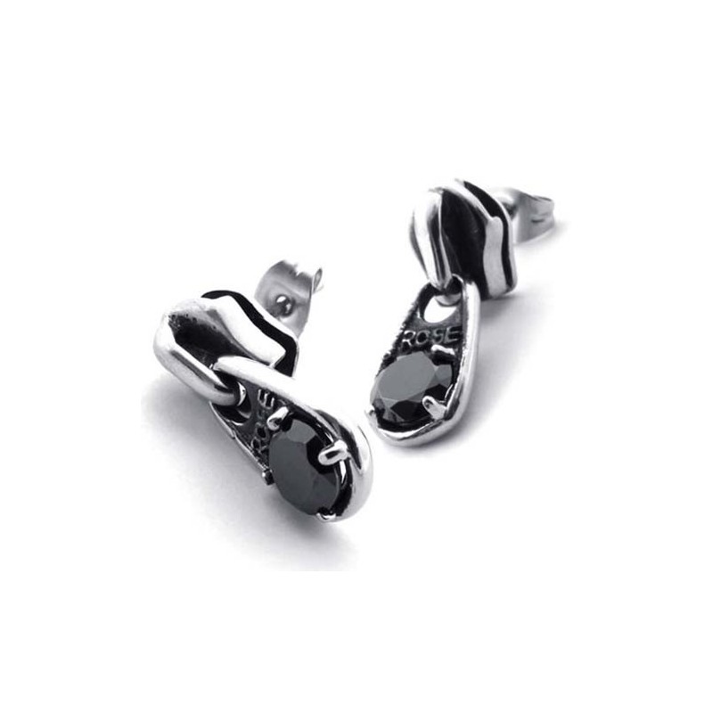 Schwarze Diamant-Titan-Ohrringe