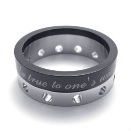 Halber Schwarzer Titanring