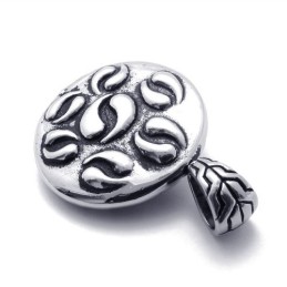 Titan Schwarz Und Weiß Strass Taichi Anhänger