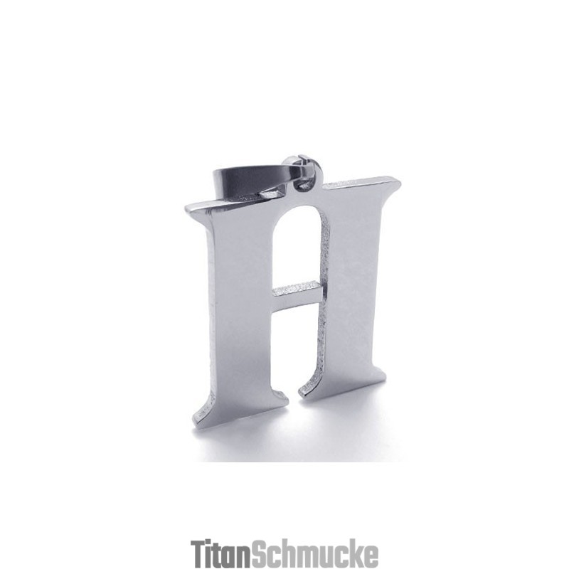 Titananhänger Mit Dem Buchstaben „H“