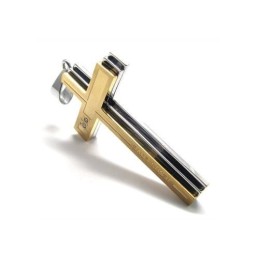 Halskette Mit Kreuzanhänger Aus Reinem Titan In Gold Und Silber