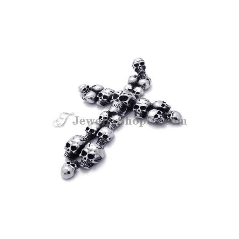 Modischer Totenkopf-Kreuz-Anhänger Aus Titan